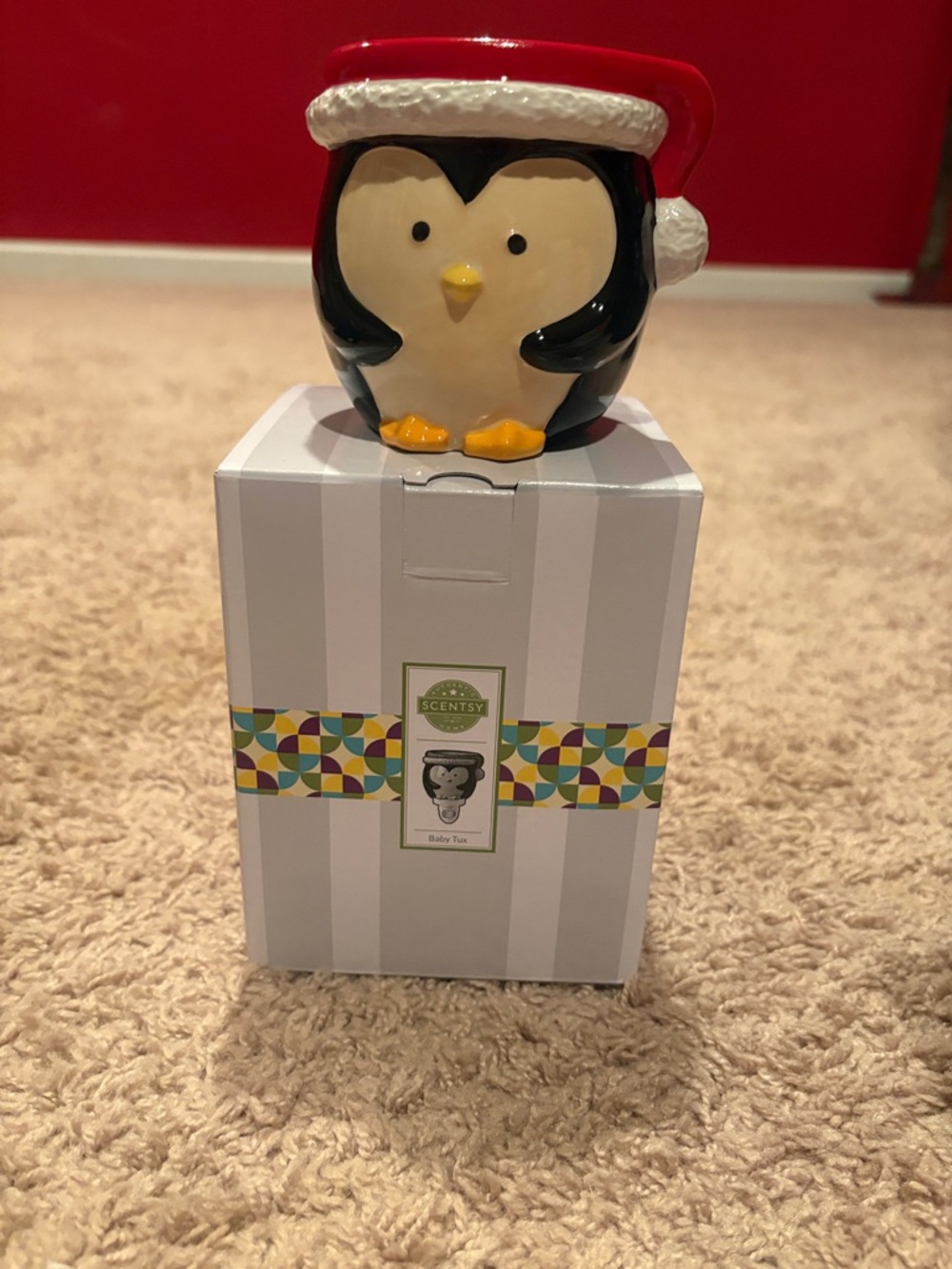 Scentsy Baby Tux Mini Penguin Warmer in Black, White, Red, Yellow